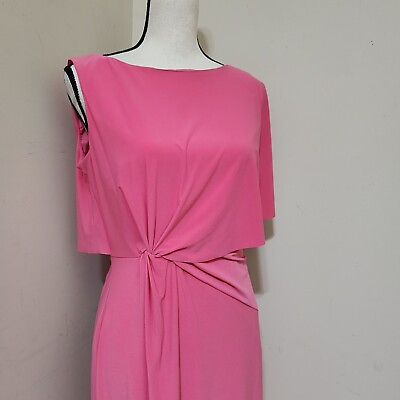 #ad AMERICAN LIVING Side Twist Popover Contemporary Dress sz 10 Vanity Pink $30.00