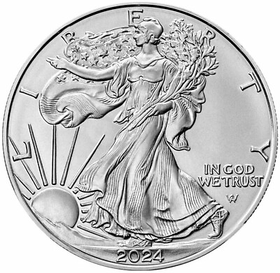 #ad #ad 2024 American Silver Eagle $1 Coin 1 oz .999 Fine Silver BU $36.50