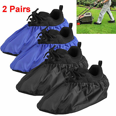 #ad 2 Pairs Waterproof Shoe Covers Washable Reusable Non Slip Overshoes Booties $8.49