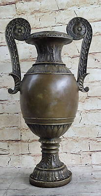 #ad 100% Genuine Bronze Vase Urn by Lost Wax Method Sculpture Figurine Figure Sale $469.00