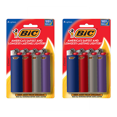 #ad BIC Classic Lighter Assorted Colors 8 Pack colors and packaging may vary $11.15
