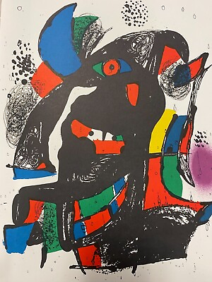 #ad Litografia Original II by Joan Miro Unsigned Original Color Lithograph 1972 $950.00