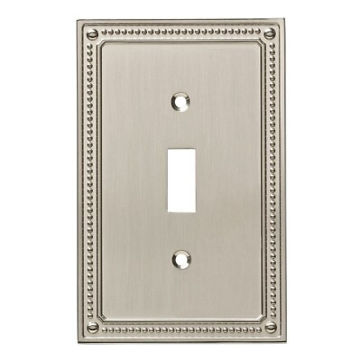 #ad Nickel Switch Plate Beaded W35058 $8.99