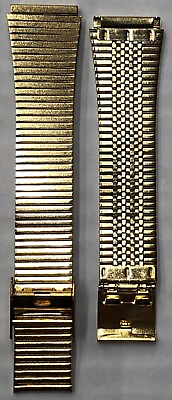 #ad Unbranded Gold plated Stainless Steel Metal Watch Band 18mm #GPM2 $9.99
