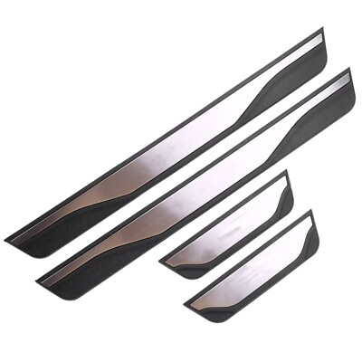 #ad Stainless Steel Door Sill Trim Scuff Plate Protectors Car1641 $18.04