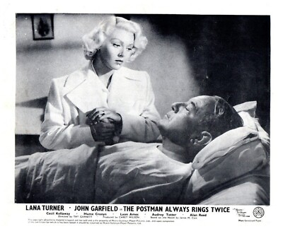 #ad The Postman Always Rings Twice Original Lobby Card Lana Turner Cecil Kellaway $39.99