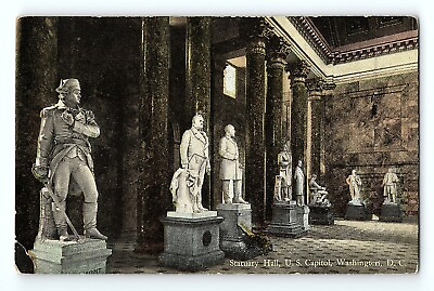 #ad Statuary U.S. Hall Capitol Washington D.C. Vintage Postcard $5.00