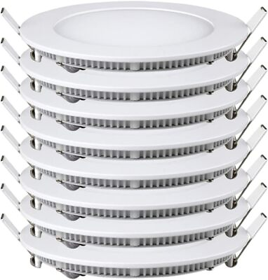 #ad 18W Spot Downlight Ultra Thin Circular LED Recessed Bulbs 10PCS 6500K Cool White $69.90