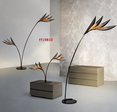 #ad Creative Flamingo Table Lamp Led Iron Desk Light Floor Lamp Standing Black Decor $324.72
