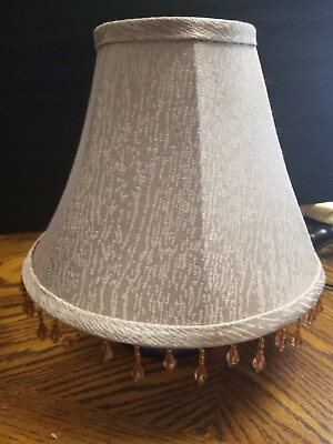 #ad Lamp Shade Beige With Beads 7#x27;#x27; $16.99