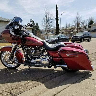 #ad For 14 Harley Touring Hard Candy Hot Rod Red Flake Stretched Saddlebag Bottoms $749.00
