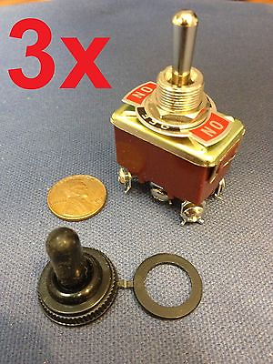 #ad 3 Pieces RED DPDT momentary switch on off on motor reverse Polarity DC Moto $16.92