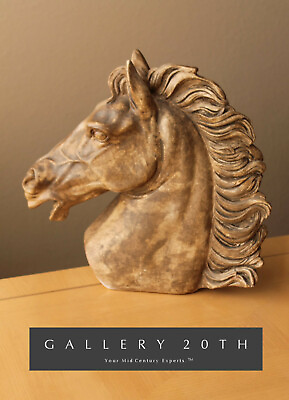 #ad WHOA HORSE HEAD ART SCULPTURE VTG STALLION 50#x27;S MID CENTURY STATUE 60#x27;s MODERN $1750.00