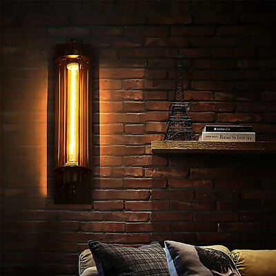 #ad Retro Industrial Wall Lamp Black Wrought Iron LED House Lighting For Living Room $38.99