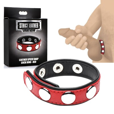 #ad Strict Leather Speed Snap Cock Ring Male Penis Erection Enhancer Sex Toy $15.95