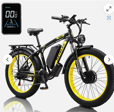 #ad 26quot; Fat Tire Electric Bicycles 3000w Ebikes for Adult 48V Dual Motor 35MPH $1350.00