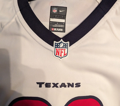 #ad Nike NFL Texans Jersey #99 Watt color white men#x27;s size large preowned $66.00