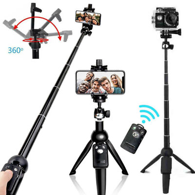 #ad Portable 40quot; Wireless Remote Selfie Stick Tripod Phone Stand For iPhone Samsung $15.89