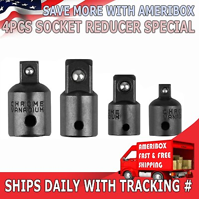 #ad 4 pack 3 8quot; to 1 4quot; 1 2 inch Drive Ratchet SOCKET ADAPTER REDUCER Air Impact Set $5.95