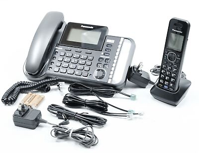 #ad Panasonic Expandable Cordless Phone System Black Model: KX TG9581B $44.99
