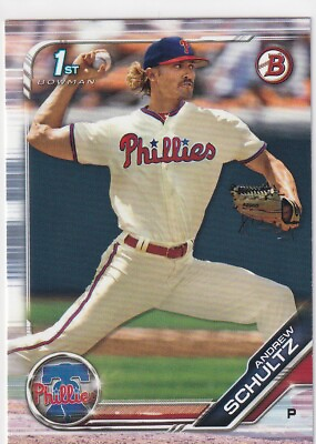 #ad 2019 BOWMAN 1ST RC ANDREW SCHULTZ PHILADELPHIA PHILLIES FIRST ROOKIE S2423 $5.97