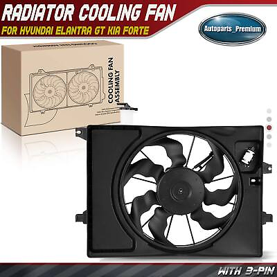 #ad Radiator Cooling Fan Assy w Shroud for Hyundai Elantra GT Kia Forte Forte Koup $58.99