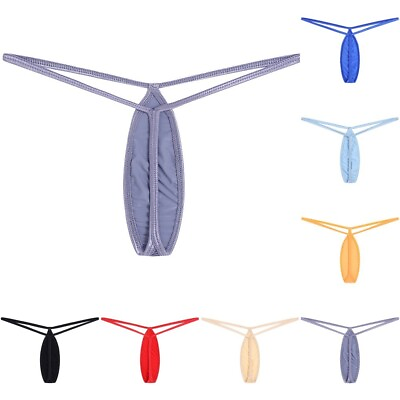 #ad Sexy Mens Spandex G string Micro Thong Pouch Briefs Bikini T Back Underwear $5.62