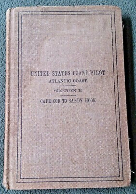 #ad Antique United States Coast Pilot Atlantic Coast Cape Cod Sandy Hook 1918 MAPS $49.99