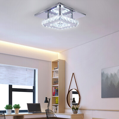 #ad #ad Mini Crystal Chandelier LED Flush Mount Ceiling Light for Kitchen Hallway Foyer $31.98