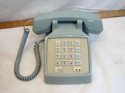 #ad Vintage ATT Desk Touch Tone Dial Telephone Baby Blue Office Home Retro 2500MG $79.99