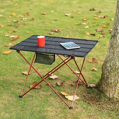 #ad Outdoor Foldable Table Portable Camping Desk Beach Aluminium Hiking Tables $116.23