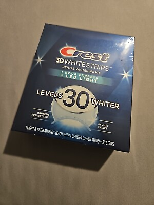 #ad Crest 3D White Strips 1 Hour Express LED Light Whitening Kit Exp.2025 $48.50
