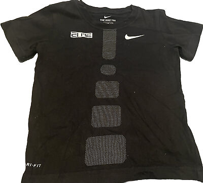 #ad Boys Nike Elite Dri Fit Black Tee Size 4T Athletic Cut $12.99