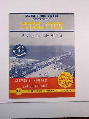 #ad Vintage Brochure Steel Pier Atlantic City NJ Souvenir Program Guide Book $20.00