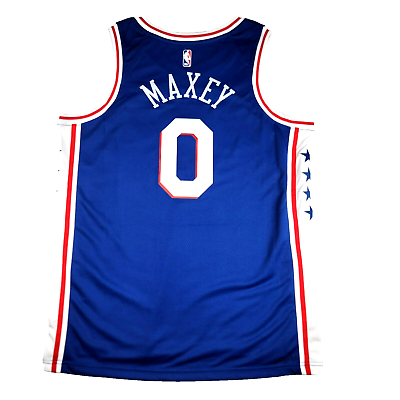 #ad Nike Philadelphia 76ers Tyrese Maxey #0 Swingman Jersey Icon Edition Men#x27;s XL $74.94