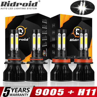 #ad 9005 H11 LED Headlight Light Bulbs Kit For Chevy Silverado 1500 2500HD 2007 2015 $24.99