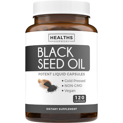 #ad Healths Harmony Black Seed Oil Softgel Capsules NON GMO amp; Vegan $18.97