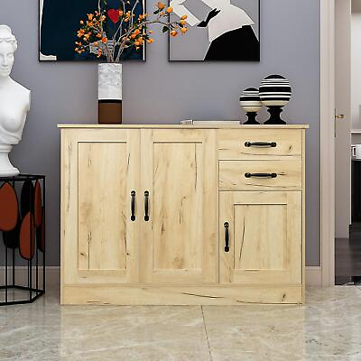 #ad Modern Wood Buffet Sideboard 2 Doors 1 Storage 2 Drawers Entryway Cabinet $237.29