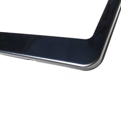 #ad New Stainless Steel Powder Coated Black Chrome License Plate Frame Holder Tag $14.99