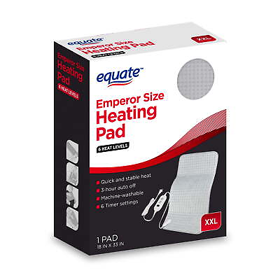 #ad XXL Electric Heating Pad 6 Heat Settings with Auto Shut off 18 x 33 in $26.98