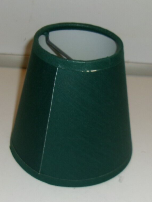 #ad Small Clip On Lamp Shade Bell Shape Green Fabric 5quot; Tall $12.00