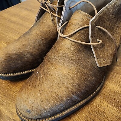 #ad Vintage CUSTOM Cowhide Leather Ankle Boots Unique and Rustic Size 9 $150.00