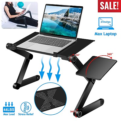 #ad Adjustable Folding Laptop Desk Sofa Bed Computer Table Stand Lap Tray Portable $28.99