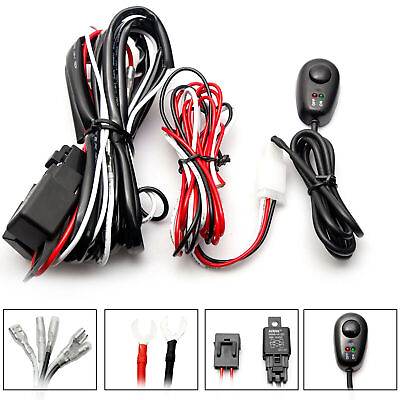 #ad Wiring Harness Kit 40A 12V ON OFF Switch Relay Harness For LED Work Light Bar $14.93