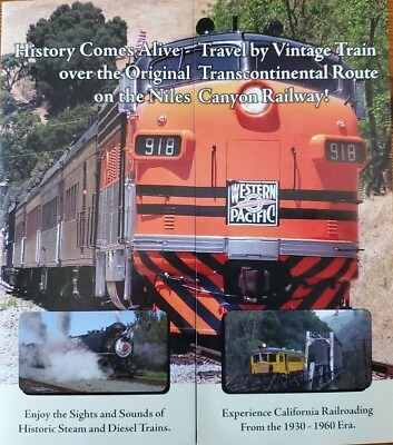 #ad Niles Canyon Railway California Vintage Brochure $8.49