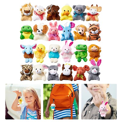 #ad 24 Pcs Mini Animal Plush Toys Animals Assortment Small Stuffed Animals in Bulk $13.99
