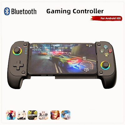 #ad Mobile Game Controller for iPhone and Android with RGB LightSupport Play $44.99