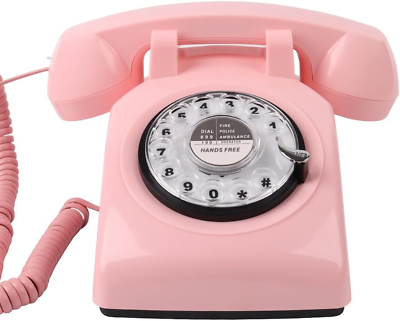 #ad Rotary Dial Phone Retro Phone 1960#x27;S Vintage Corded Phone Retro Old Telephone $57.99