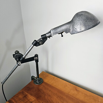 #ad Vintage Industrial Lamp. Woodward Industrial Lamp. Steampunk Desk Lamp. $348.00