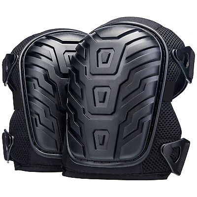 #ad 2pc Construction Gel Knee Pads w Strong Double Straps Adjustable Easy Fix Clips $15.99